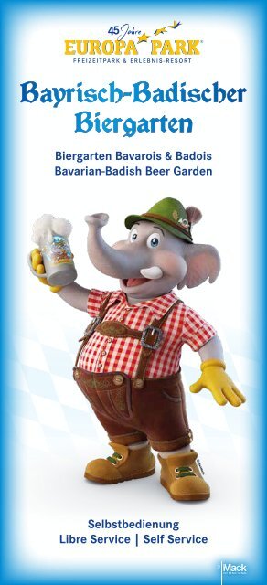 Speisekarte Biergarten Europa-Park