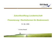 Zukunftsstiftung Landwirtschaft Finanzierung ... - Stiftung trias
