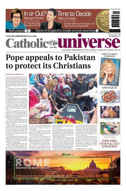 The Catholic Universe 1st April 16