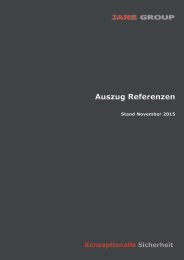 Jans - Group Auszug Referenzen und laufende Projekte