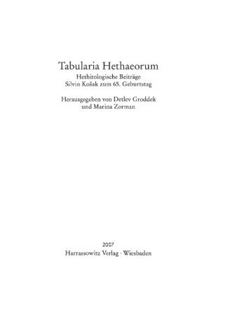 Tabularia Hethaeorum - UCLA Department of Linguistics