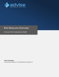 Risk Measures Overview