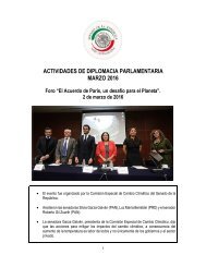 ACTIVIDADES DE DIPLOMACIA PARLAMENTARIA MARZO 2016