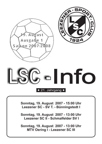 LSC-Info 2007-2008 Ausgabe1 - Leezener SC