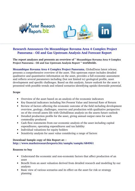  Mozambique Rovuma Area 4 Complex Project Panorama - Oil and Gas Upstream Analysis Report 