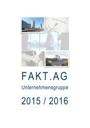 FAKT AG Unternehmensgruppe - Broschüre 2015/2016