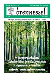 Aus der Kreisgruppe - Bund Naturschutz in Bayern eV