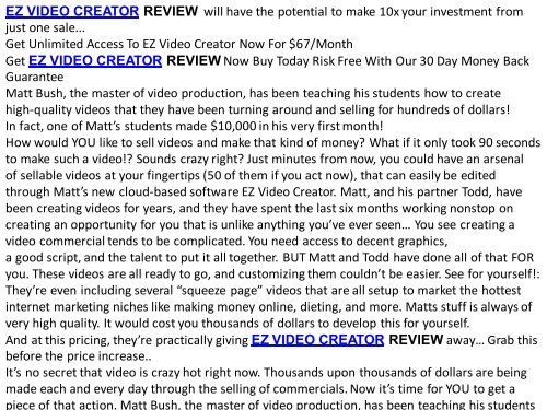 EZ Video Creator review