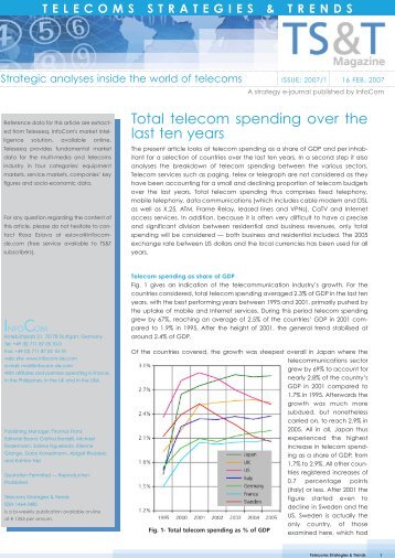 Total telecom spending over the last ten years - InfoCom