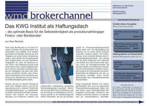 Haftungsdach TOP 50 - WMD Brokerchannel