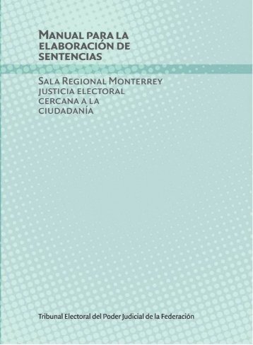 Manual para la elaboración de sentencias