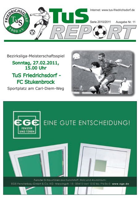 FC Stukenbrock - beim TuS Friedrichsdorf 1900 eV