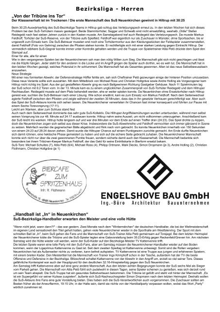 SuS Neuenkirchen - Der Kreisläufer - SuS 09 Neuenkirchen e.V.