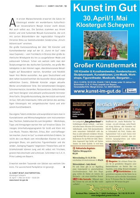 SchlossMagazin Fuenfseenland April 2016