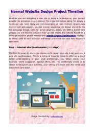 Normal Website Design Project Timeline