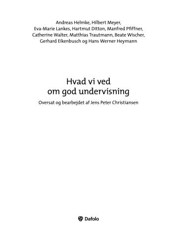 Hvad vi ved om god undervisning - Dafolo