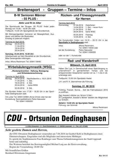 Dedinghausen aktuell 484