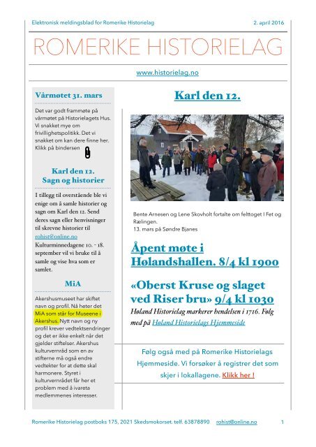 e-meldingsblad mars 2016