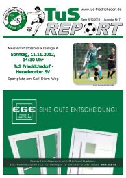 (1:0) SW Marienfeld II - TuS Friedrichsdorf 0:5 - beim TuS ...