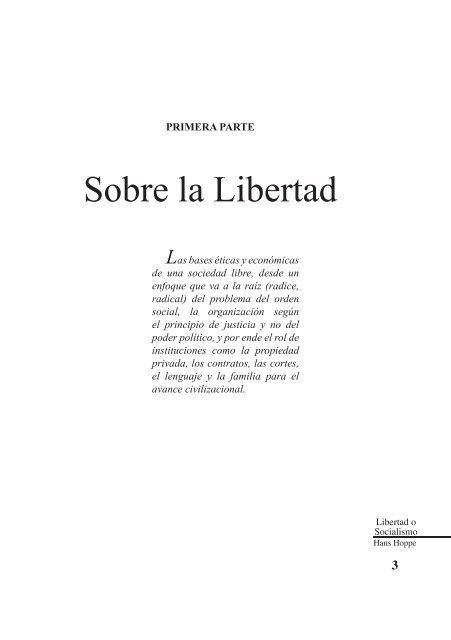 Libertad O Socialismo - Hans Hoppe