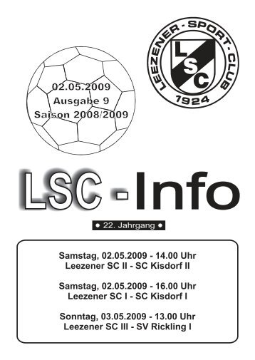 LSC-Info 2008-2009 Ausgabe 9 - Leezener SC