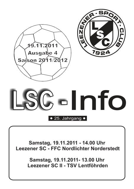 LSC Info Ausgabe 4 Saision 2011/2012 - Leezener SC