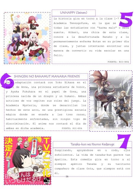 Revista tanuki. La revista para otakus (Abril 2016)