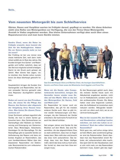 unternehmer. April 2016