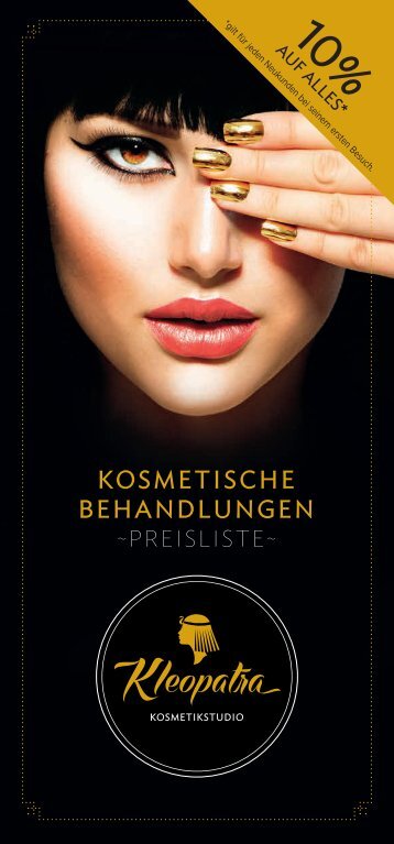 Preisliste Kosmetikstudio Kleopatra Mannheim