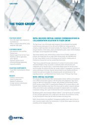 The Tiger Group (PDF) - Mitel