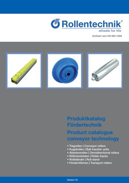 Rollentechnik vom Stein GmbH Fördertechnik Katalog