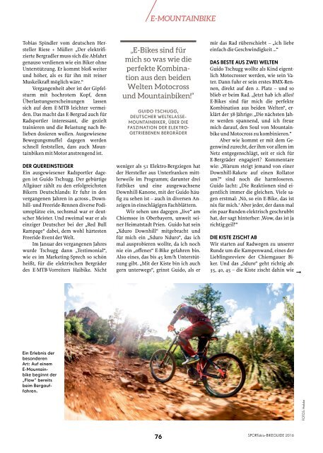 SPORTaktiv Bikeguide 2016