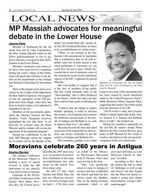 Caribbean Times 81st issue - Monday 4th April 2016