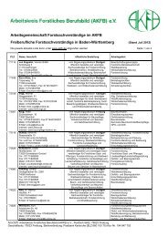 Freiberufliche Forstsachverständige in Baden-Württemberg - AKFB