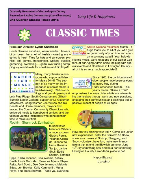 Classic Times Newsletter Q2 2016