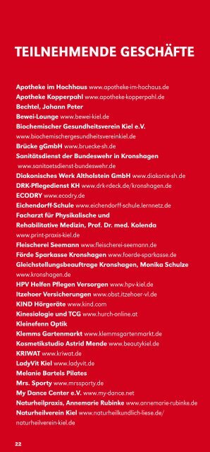 gesundheits w che - Naturheilverein Kiel und Umgebung eV