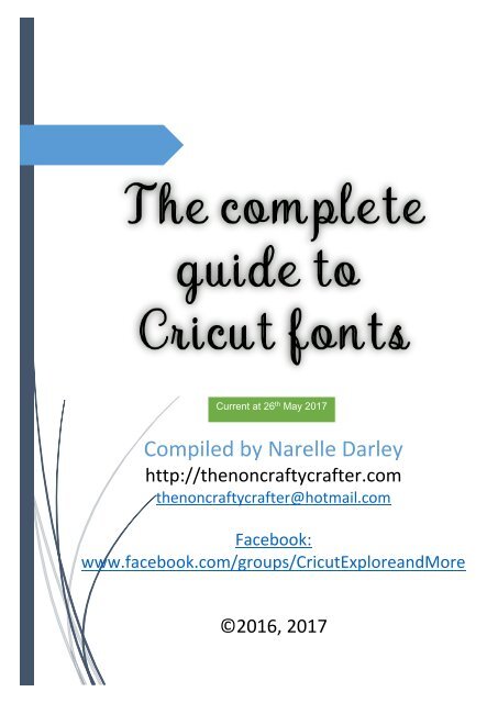 Complete Guide to Cricut Fonts May 2017