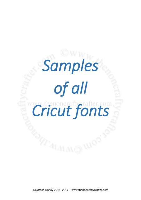 Complete Guide to Cricut Fonts May 2017