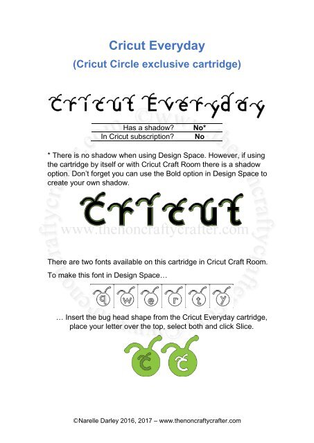 Complete Guide to Cricut Fonts May 2017