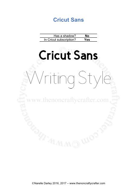 Complete Guide to Cricut Fonts May 2017