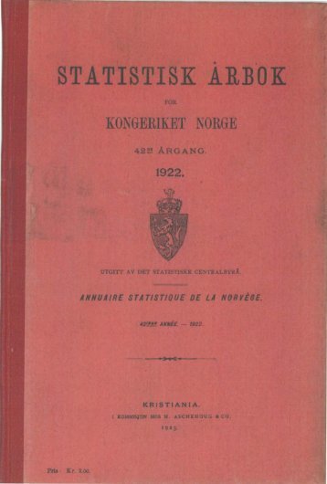 Norway Yearbook - 1922