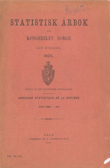 Norway Yearbook - 1924