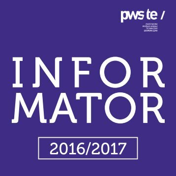 INFORMATOR PWSTE 2016/2017