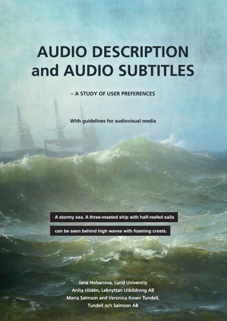 AUDIO DESCRIPTION and AUDIO SUBTITLES