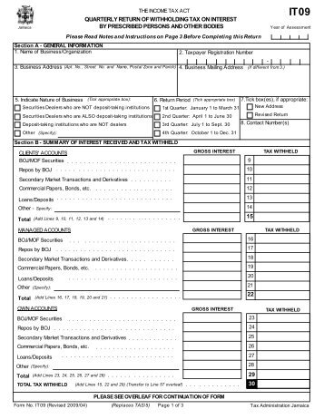 it09 - Tax Administration Jamaica (TAJ)