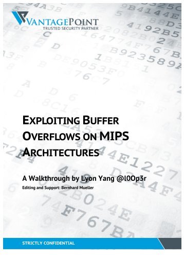 EXPLOITING BUFFER OVERFLOWS MIPS ARCHITECTURES