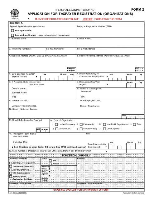 application-for-taxpayer-registration-tax-administration-jamaica-taj