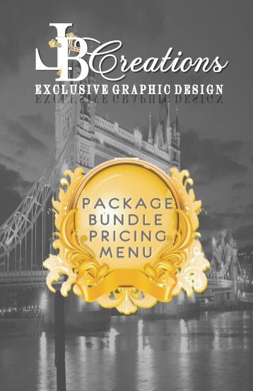 LB Creations Exclusive Graphic Design Pricing- Custom Packages