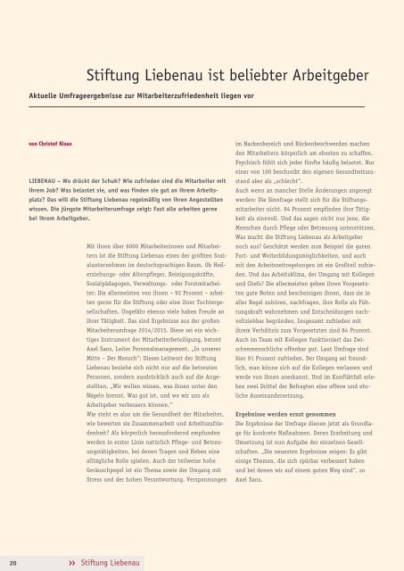 Anstifter 3, 2015 der Stiftung Liebenau