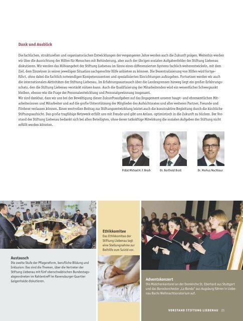 Jahresbericht 2014  der Stiftung Liebenau
